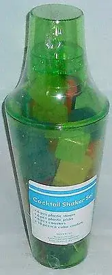 COCKTAIL SHAKER SET 36 Pcs Ice Cubes,Plastic Stirrers,Plastic Picks, Coasters
