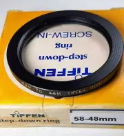 TiFFEN 58-48mm Step-Down Lens Filter Converter Adapter Ring 58mm-48mm E58-E48