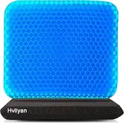 Hvllyan Gel Seat Cushion for Long Sitting (Thick & Extra Large), Gel Cushion for Wheelchair Soft, Gel Chair Cushion, Gel Car Seat Cushion Breathable, Gel Seat Cushion for Office Chair for Hip Pain