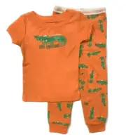 CALVIN KLEIN PAJAMA BOYS - GO GREEN ALIGATOR SZ 18 MONTHS - SET SLEEPWEAR