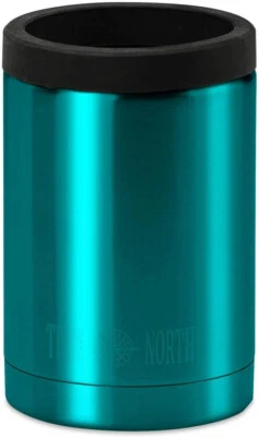 True North Insulated Can Cooler, Fits All 12 oz Cans and Bottles, Jewel Teal