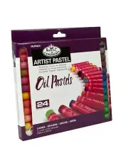 24 LARGE SIZE OIL PASTELS PIGMENT COLOUR - ARTISTS DRAWING & SKETCHING OILPA624