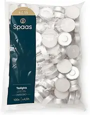 Spaas Tealights Bag x100, 4.5 Hours, White