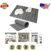 Versatile Foldable Diatomaceous Stone Drying Mat - 24" x 16", Stain-Resistant