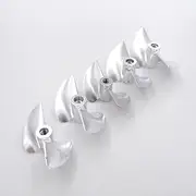 Toy Accessories 1PC M4 Thread 2 Blades Metal Aluminum Propeller Prop 30mm-45mm 35mm 38mm 42mm Compatible with RC Racing Boat Speedboat Mono Cat Hydroplane (Color : 41mm)