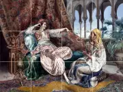 Art Orientale Mural Ceramic Backsplash Bath Tile #2044