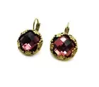 Earrings By Mariana Woman Classy Faceted Burgundy Swarovski Crystal