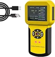 HOLDPEAK Geiger Counter Nuclear Radiation Detector, Radiation Dosimeter Beta Gamma X-ray Detection Meter with LCD Display, Rechargeable Radiation Monitor Meter with 5 Dosage Units Switched, RH, Temp