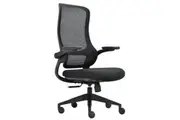 BURO MONDO COLT CHAIR BLACK BACK MESH, FABRIC SEAT W/ARMS