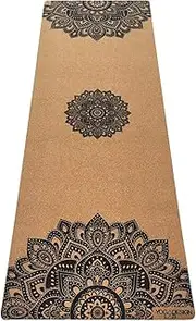 YOGA DESIGN LAB | The Cork Yoga Mat | Eco Luxury | Ideal for Hot Yoga, Power, Bikram, Ashtanga, Sweaty Workouts | Studio Quality | Includes Carrying Strap!