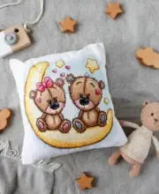 DIY Counted Cross Stitch Pillow Kit Good night 30x30cm tapestry cushion kit