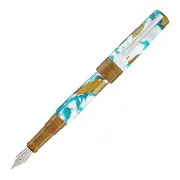 Benu Euphoria Fountain Pen in Blue Hawaiian - 1.5mm Stub Nib- NEW in Box