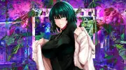 Anime girls creative coding onepunch man fubuki colorful Custom Gaming Mat Desk