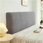 Stretch Bed Headboard Covers, Jacquard Fabric Headboard Slipcover, Soft Dustproo
