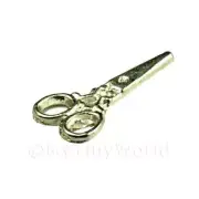 Dolls House Miniature Small Silver Colored Metal Scissors