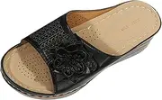 [SBGMoSJ] Orthopedic Sandals for Women Arch Support Orthopedic Dress Shoes Heels Dressy Wedges Black Women's Summer Sandals Comfortable Plantar Fasciitis Sandals White Deals Cheap