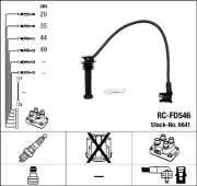 FOR FORD ESCORT V (GAL) 1.8 16V XR3i 96KW IGNITION LEAD SET NGK RC-FD546 0641