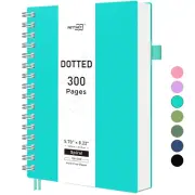 RETTACY Notebook A5 Dotted Bullet Dot Journal, Spiral Notebooks, 300 Sheets/150