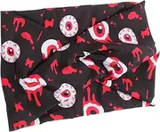 [PAMINGONO] Halloween Knotted Headband Wide for Women Blood-eyed Design Fashionable Elastic and for Occasions