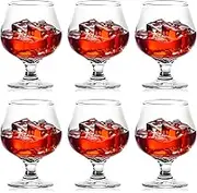 ninesung Whiskey Glasses Set of 6, Bourbon Glass, Old Fashioned Glasses, 11.5 Oz Short Stem Wine Glass for Spirits, Vodka, Scotch,Cognac, Brandy, Cocktails for New Year's