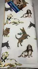 THE HUMANE SOCIETY KITCHEN TOWELS (3) DOGS YELLOW WAFFLE 100% COTTON NWT