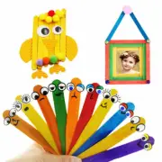 40/ 80/ 120 pc Jumbo Craft Paddle Pop Sticks Rainbow Jumbo 15cm x 1.8cm 40pc