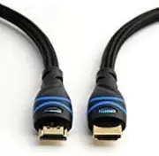 BlueRigger HDMI Cable 4K (1M, 4K 60Hz HDR, High Speed 18 Gbps, HDMI 2.0 Braided Cord, eArc, HDCP 2.2) - Compatible with PS5, Xbox, Roku, Apple TV, HDTV, Blu-ray, PC