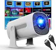 2025 Mini Projector with WiFi and Bluetooth, 1080P Native 4K Support Projecto...