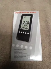 Easterseals Digital Weather Station w/ Alarm Clock Silver Black 5"L x2.5"W NEW