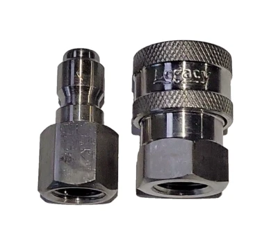 Legacy 1/4 Coupler Set Stainless 8.707-103.0 Pressure Washer Hose Quick Coupler