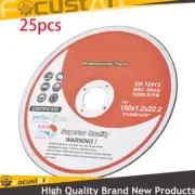 25 Pack 150mm Cut off thin steel stainless Cutting Discs For Wheel Angle Grinder