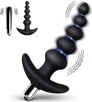 17CM Silicone Massager Stick With Beads Electric Massager Funny Plug for Women Amal Plugs Trainer Kit Sweetheart Intimate Gift Set Plug Inflatable Bulb Enema System Enema Kit Inflatable Plug Plug Anales