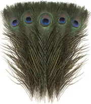 Larryhot Craft Peacock Feathers Bulk - 40pcs 18-20 inches Feathers for DIY Craft