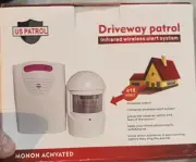 Driveway Alarm - Infrared Wireless Remote Motion Detection - White - New in Box