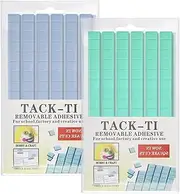 204 Pcs Tacky Putty, Catephe Poster Sticky Tack, Removable Adhesive Mounting Putty, Reusable Poster Sticky Tack for Wall Hanging Pictures Nail Art and Sticky Craft(Green+Blue)…