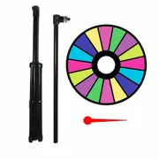 24"/60cm Fortune Prize Wheel Folding Tripod Floor Colour Stand Spinning Game Car