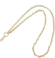 1Pc Stainless Steel Gold Chain Necklace Lanyards for ID Badges Stylish Key Lanyard for Women Lanyards for Badge Holder Ornaments Convenient to Carry,Identification Badges and Supplies Labels, Gold