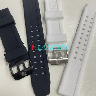 23 毫米白色黑色橡膠錶帶適用於 Luminox 軟矽膠錶帶軍用潛水運動手錶手鍊