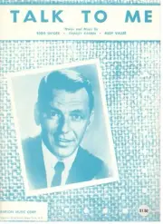 FRANK SINATRA "TALK TO ME" SHEET MUSIC-RARE VERSION-1959-BRAND NEW ON SALE-PVC!
