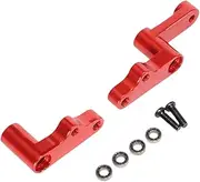 Generic RC Auto Component RC Car Parts 1/12 Adjustable Easy Installation Roddy Steering Assembly Upgrade Part for 124008, Red