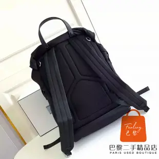 二手 99新 PRADA 普拉達 Re-Nylon 再生尼龍皮革背包  雙肩包 後背包 男生書包 2VZ135