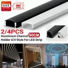 2/4 Aluminium Channel Profile Holder U/V Style LED Strip Light Bar Lamp Cabinet