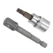 Torx Bit Socket T30 Bit 3/8" Drive 2" Length CR-V Socket with Socket Extension