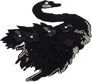 Didiseaon Swan Applique Flower Patch for Clothing Sewing Embroidery