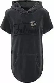 Outerstuff NFL Youth Girls Atlanta Falcons Short Sleeve Velvet Hooded Top