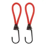 2Pcs Bungee Cord with Hooks 6.3" Rubber Bungee Cords for Outdoor, Red