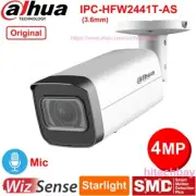 Dahua 4MP Starlight Built-in Mic WizSense IP Camera PoE SMD+ IPC-HFW2441T-AS 3.6