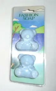 Vintage Collectible Ma Chrie 2 Blue Teddy Bear Fashion Decorative Soap Small