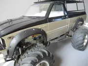 Black Rubber Fender Flare Set Tamiya RC 1/10 Toyota Hilux Bruiser Mountain RC4WD