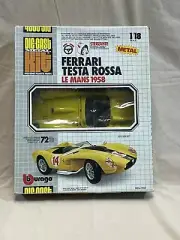 Bburago 1/18 Scale Ferrari 250 Testa Rossa Le Mans 1958 Die Cast Model Kit 7007